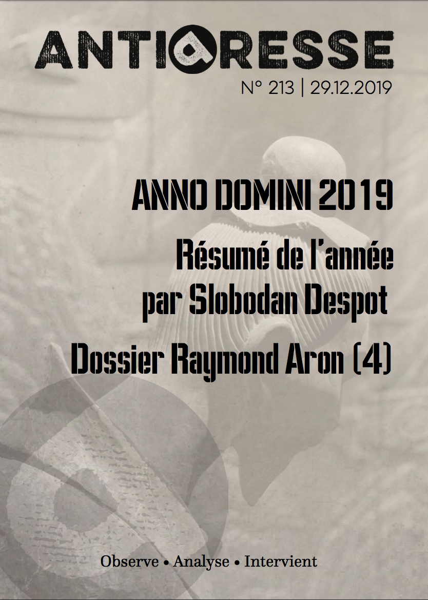 Couverture. Anno Domini 2019. L|état du monde vu par Slobodan Despot. 2019-12-29